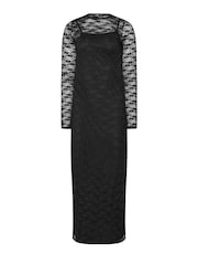 Long Tall Sally Black Lace Midaxi Dress - Image 5 of 5