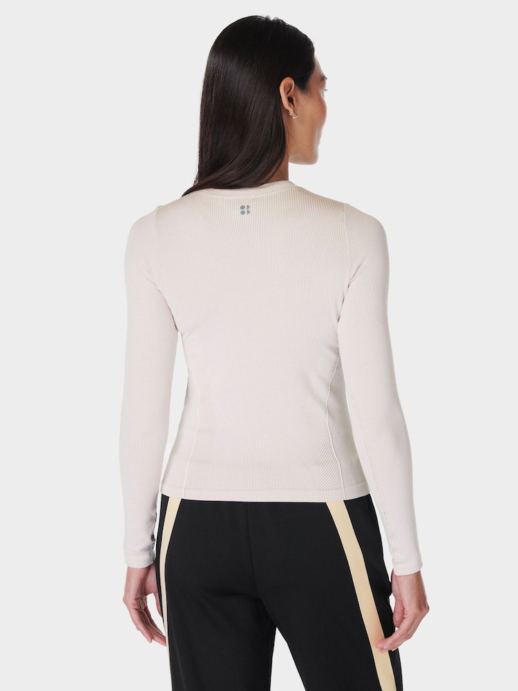 Sweaty Betty White Mindful Flex Long Sleeve Top - Image 2 of 7 Sweaty Betty White Mindful Flex Long Sleeve Top - Image 2 of 7