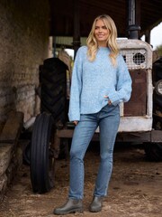 M&Co Blue Petite Textured Jumper - Image 2 of 6