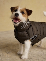 Joules Burnt Orange and Chocolate Reversible Dog Puffer Jacket - Image 5 of 11