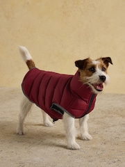 Joules Navy and Burgundy Reversible Dog Puffer Jacket - Image 3 of 8
