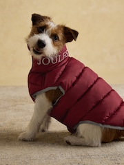 Joules Navy and Burgundy Reversible Dog Puffer Jacket - Image 4 of 8
