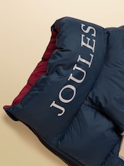Joules Navy and Burgundy Reversible Dog Puffer Jacket - Image 7 of 8