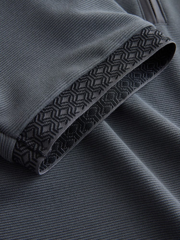 Slate Grey Short Sleeve Smart Collar Polo Shirt - Image 8 of 8