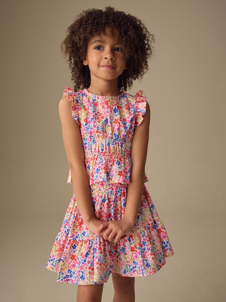 زهور زاهي - طقم متناسق مكون من رداء علوي وتنورة (للأطفال 3 سنوات-16سنة) - صورة 2 من 10