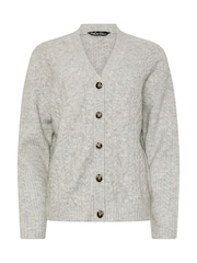 M&Co Grey Short Cable Cardigan - Image 3 of 3