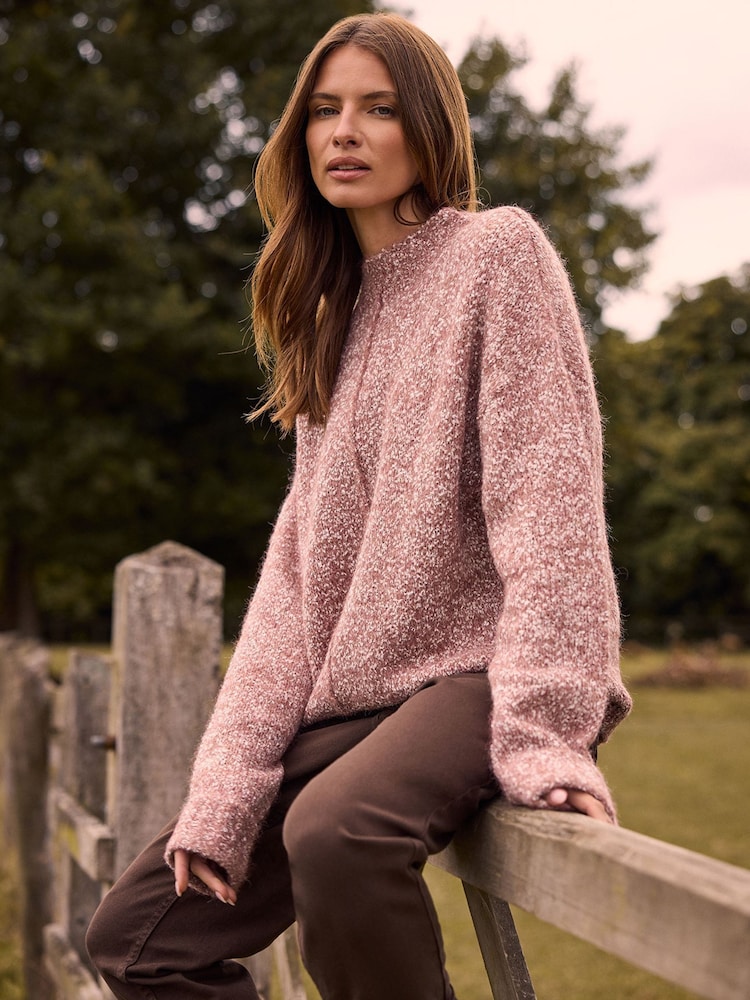 M&Co Pink Textured Jumper - Image 2 of 5