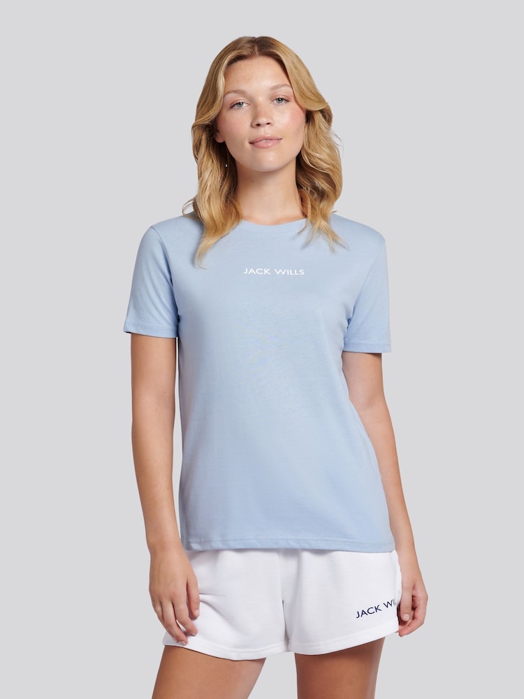 Jack Wills Blue Debdon Regular Fit T-Shirt - Image 1 of 7 Jack Wills Blue Debdon Regular Fit T-Shirt - Image 1 of 7