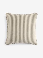 Green 50 x 50cm 50 X 50cm Chenille Thin Stripe Cushion - Image 3 of 3