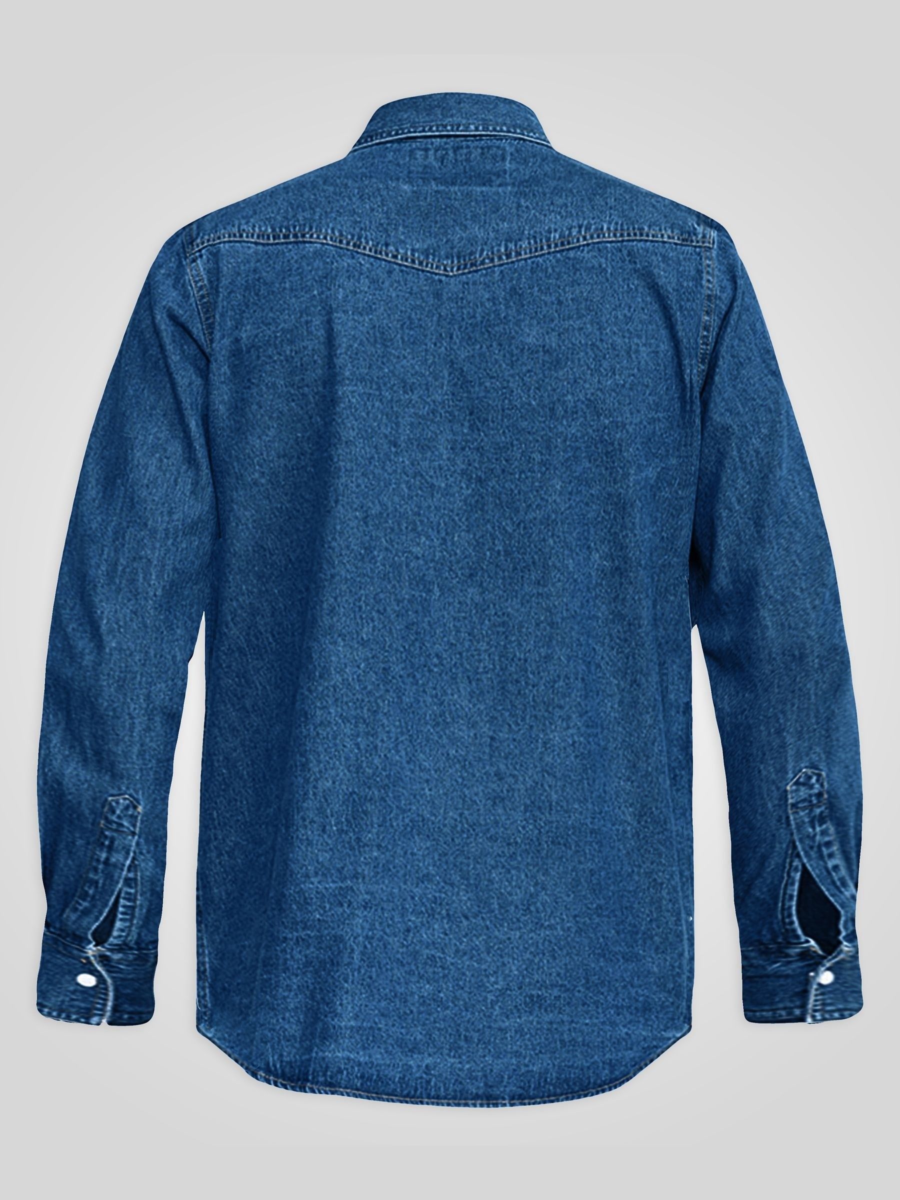 Buy Duke London Blue Western Style Denim Shirt With Snap Button