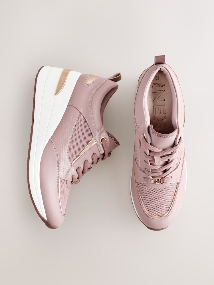 Neutral Forever Comfort® Glam Wedge Trainers - Image 1 of 10 Neutral Forever Comfort® Glam Wedge Trainers - Image 1 of 10