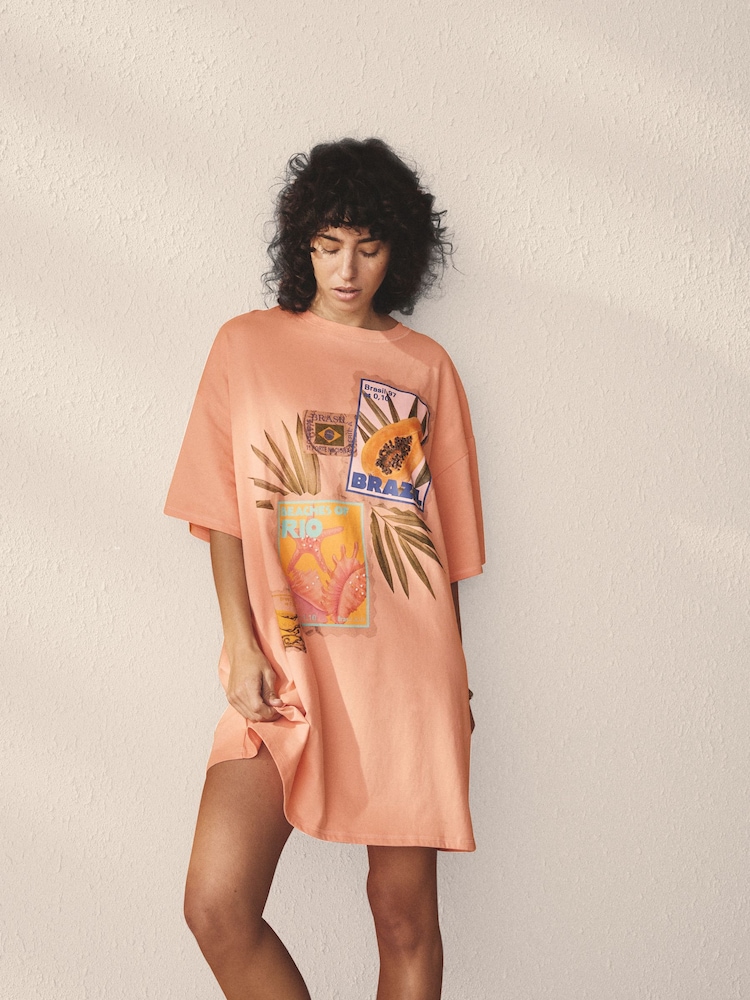 Coral Papaya Nightee - Image 1 of 8 Coral Papaya Nightee - Image 1 of 8