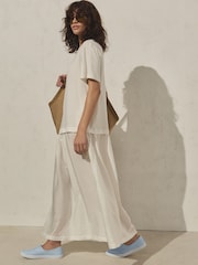 Light Blue Laceless Canvas Slip-On Trainers - Image 3 of 9