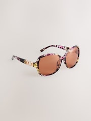 Black/Pink Wrap Around Sunglasses - Image 3 of 5