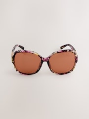Black/Pink Wrap Around Sunglasses - Image 4 of 5
