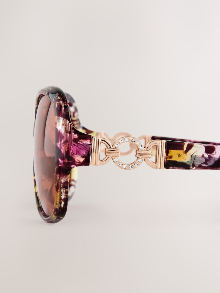 Black/Pink Wrap Around Sunglasses - Image 5 of 5