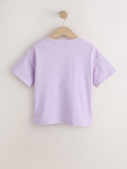 Lilac 4 Pack Unicorn Sequin T-Shirts (3-16yrs) - Image 6 of 8