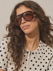 Braun - Visor-Sonnenbrillen - Bild 1 von 6