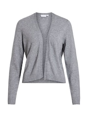 VILA Grey Long Sleeve Cropped Lightweight Cardigan - Image 6 of 7