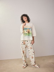 Salbeigrün Hamish The Highland Cow - Kurzärmeliger Pyjama - Bild 1 von 5