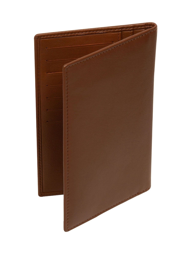 Pure Luxuries London 'George' Leather Brown Card Holder - Image 3 of 3