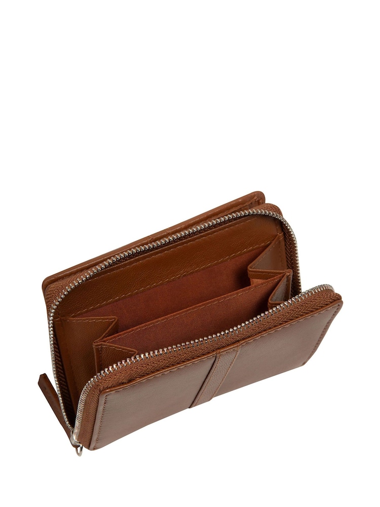 Pure Luxuries London 'Lena' Leather Brown Purse - Image 2 of 4 Pure Luxuries London 'Lena' Leather Brown Purse - Image 2 of 4