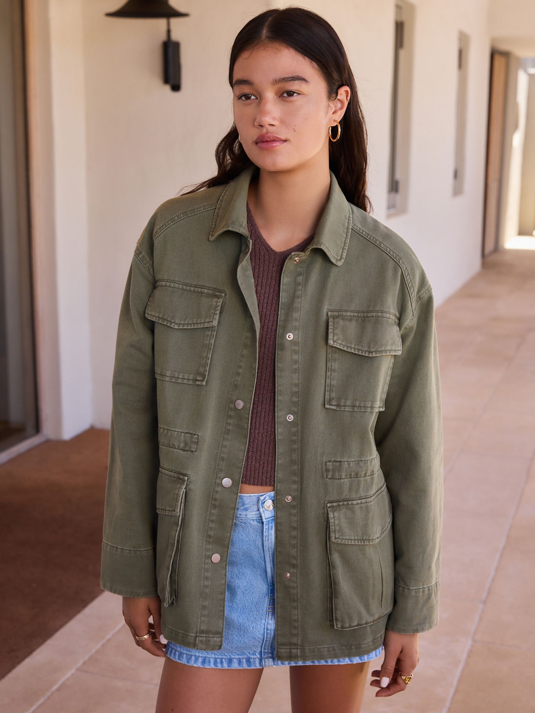 ジャケット・アウター SIZE36 BUTCHER PRODUCTS UTILITY JACKET Buy Khaki Cotton Utility Jacket from Next Romania