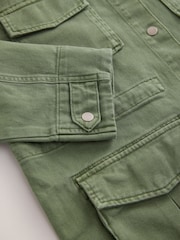 Khaki Cotton Utility Jacket - Image 7 of 7