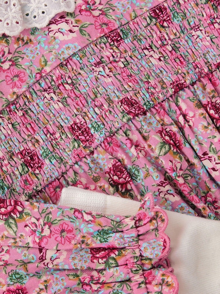 Monsoon Pink Newborn Dollie Romper Set - Image 1 of 3