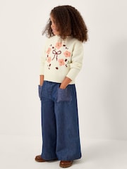 Monsoon Cream Floral Embroidered Jumper - Image 1 of 4