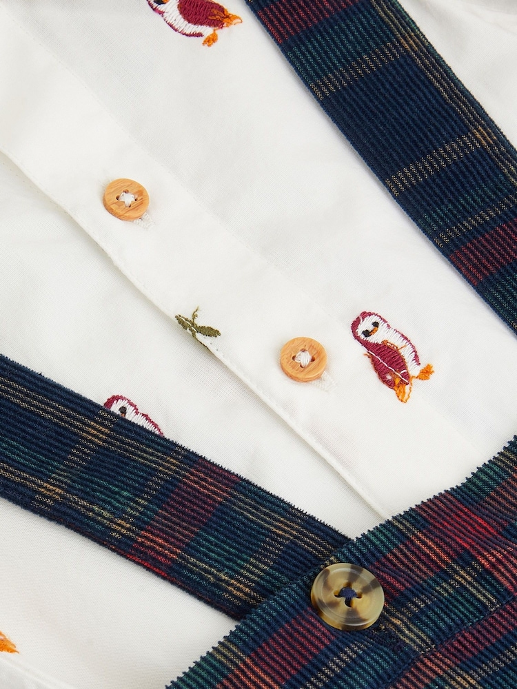 Monsoon Blue Newborn Woodland Shirt & Dungarees Set - Image 3 of 3