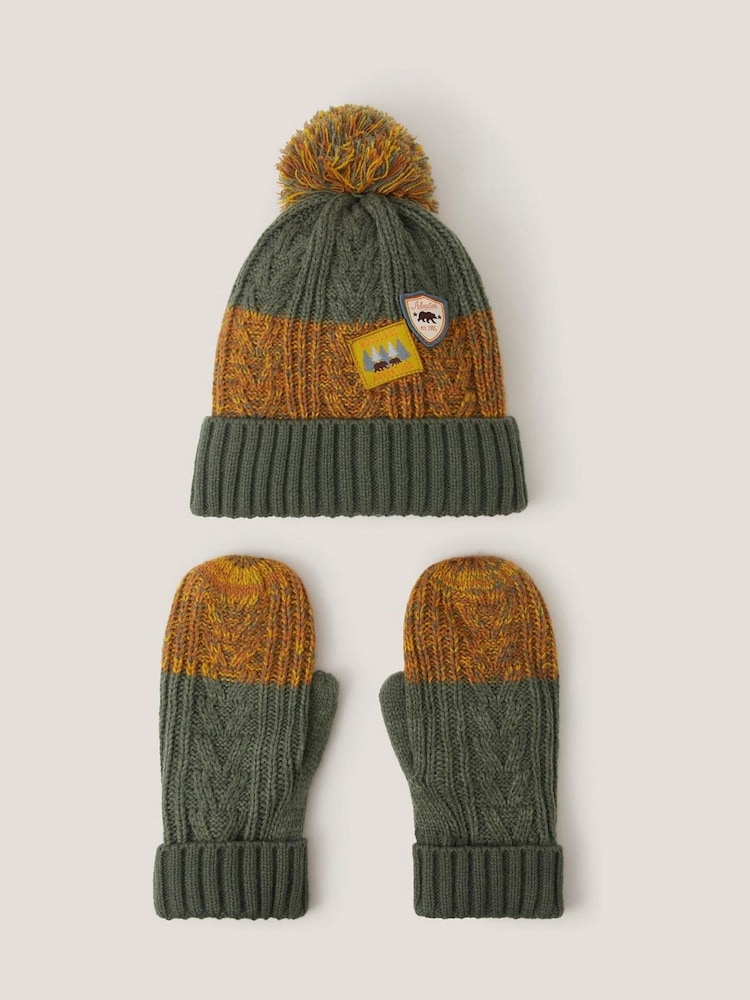 Monsoon Adventure Bobble Hat & Mittens Set - Bild 1 von 2