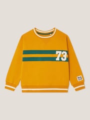 Monsoon Yellow Varsity Stripe Sweatshirt - Image 1 of 3