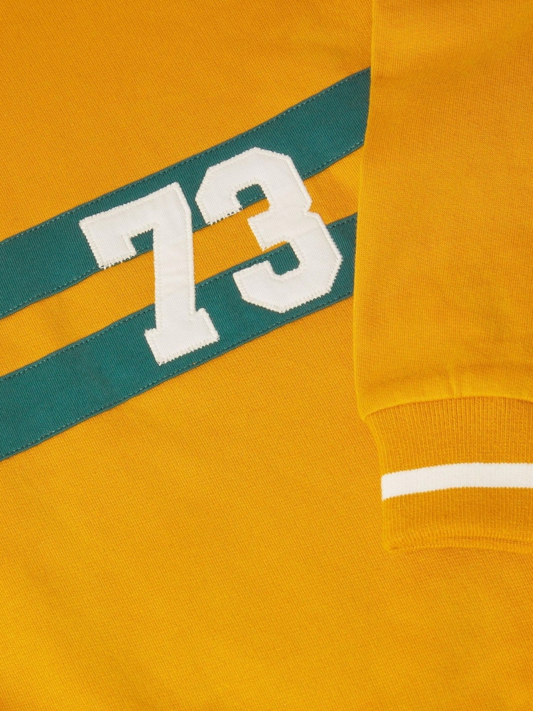 Monsoon Yellow Varsity Stripe Sweatshirt - Image 3 of 3 Monsoon Yellow Varsity Stripe Sweatshirt - Image 3 of 3