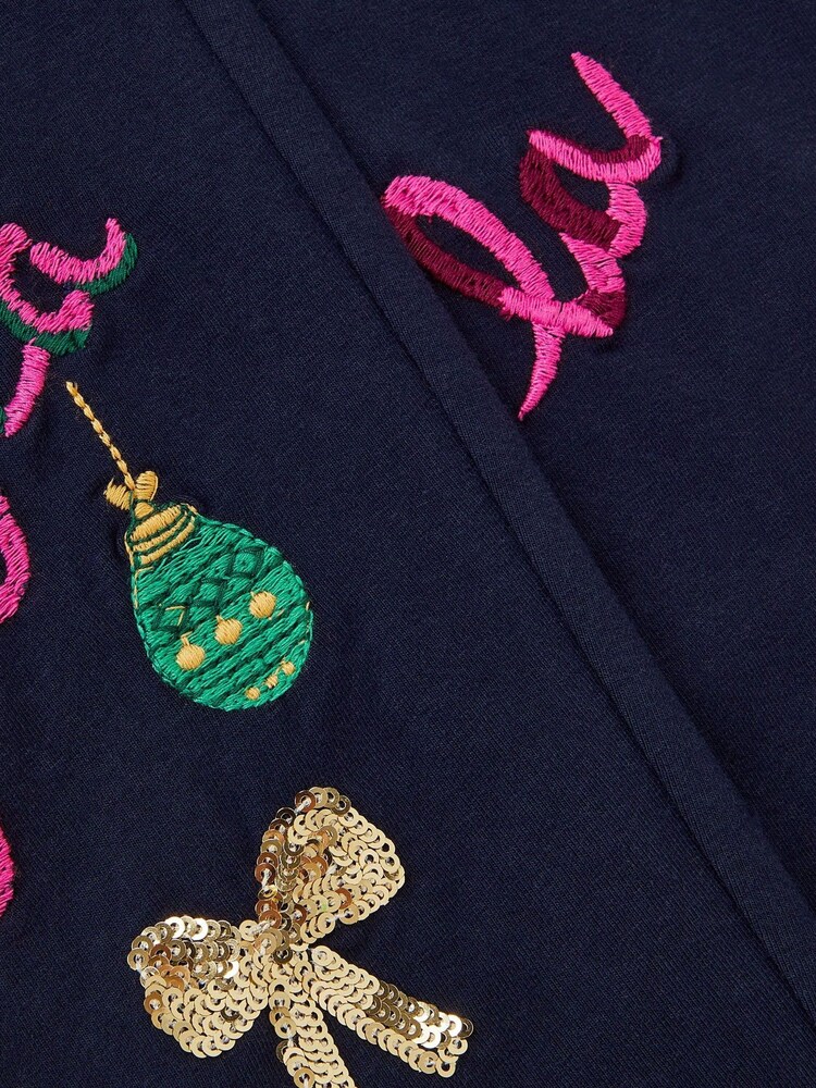 Monsoon Blue Christmas Sequin Leggings - Image 3 of 3 Monsoon Blue Christmas Sequin Leggings - Image 3 of 3