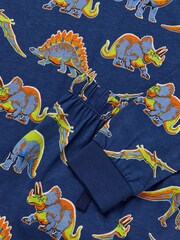 Monsoon Blue Dinosaur Print Long Pyjamas Set - Image 3 of 3