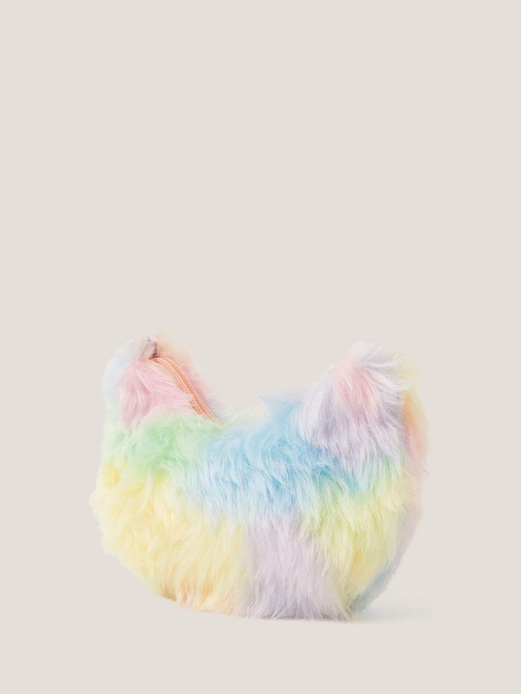Monsoon Yellow Fluffy Rainbow Cat Bag - Image 2 of 3