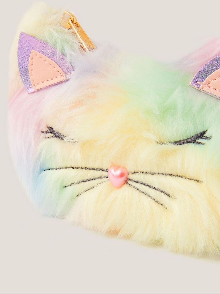 Monsoon Yellow Fluffy Rainbow Cat Bag - Image 3 of 3