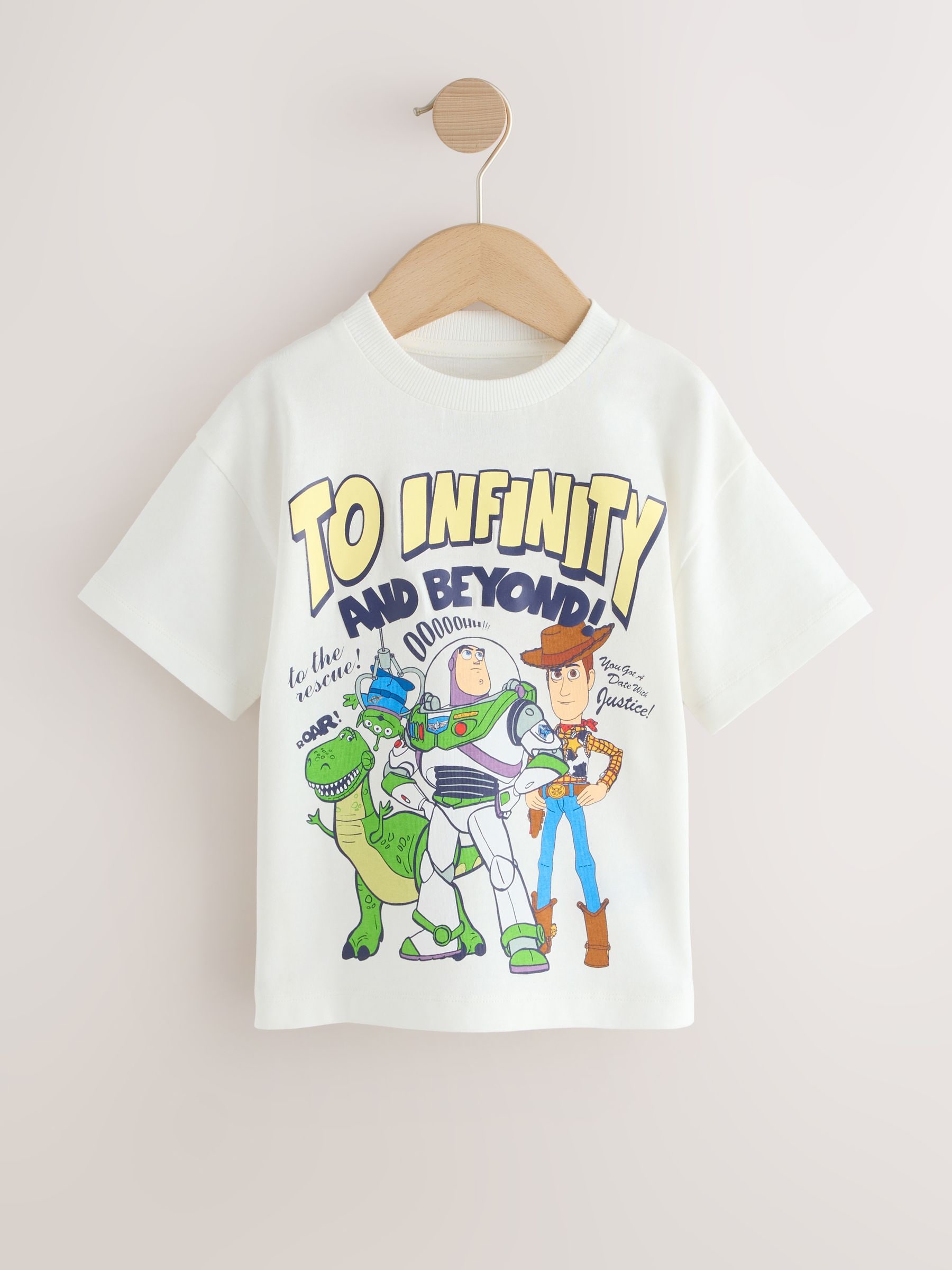 Buy White Aliens Toy Story Short Sleeve T-Shirt (3mths-8yrs) from