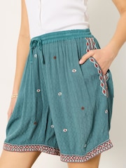 FatFace Embroidered Shorts - Imaginea 4 din 7