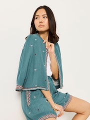 FatFace Embroidered Shorts - Imaginea 6 din 7