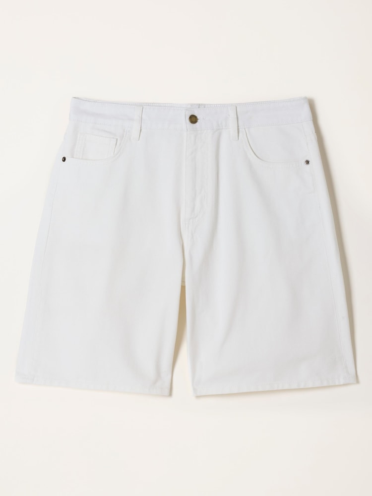 FatFace Isabelle White Bermuda Denim Shorts - Image 1 of 1 FatFace Isabelle White Bermuda Denim Shorts - Image 1 of 1