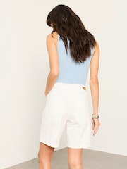 FatFace Isabelle White Bermuda Denim Shorts - Image 2 of 6