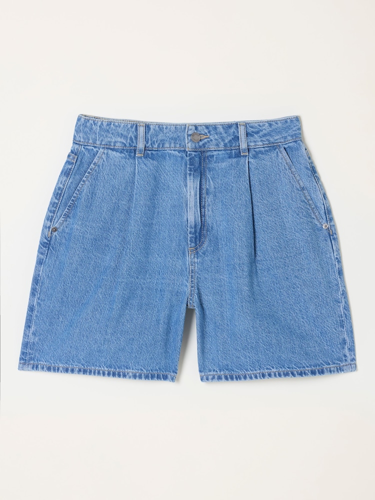 FatFace Mia Light Wash Denim Shorts - Image 5 of 5