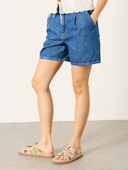 FatFace Mia Mid Wash Denim Shorts - Image 1 of 6