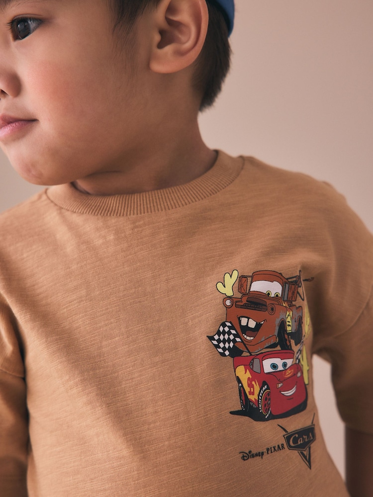 Charcoal Grey Short Sleeve Disney Cars Long Sleeve T-Shirt (3mths-8yrs) - Image 4 of 4