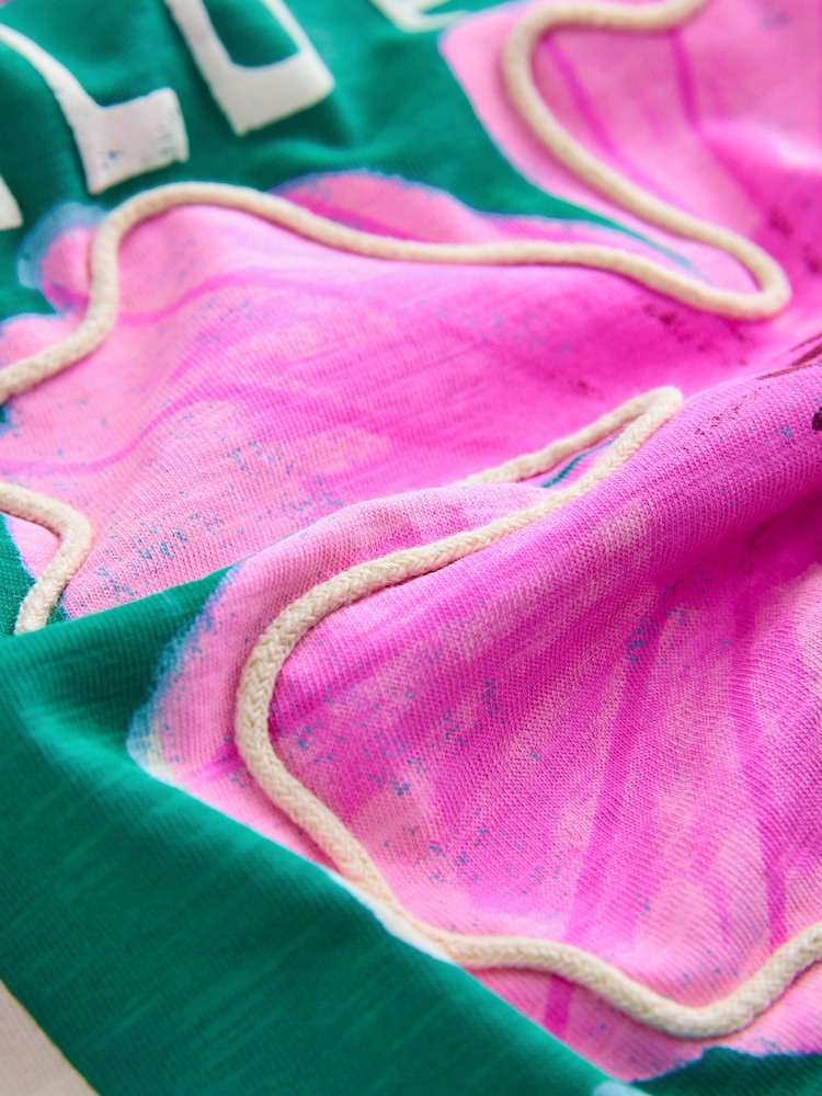 Cream Flower Graphic T-Shirt and Leggings Set (3-16yrs) - Image 5 of 5