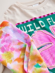 Cream Flower Graphic T-Shirt and Leggings Set (3-16yrs) - Image 8 of 9