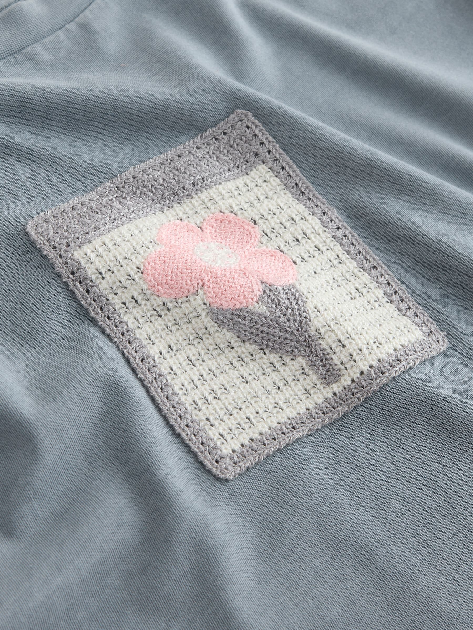 Buy Grey/Pink Flower Detail - Комплект футболки та фактурних
