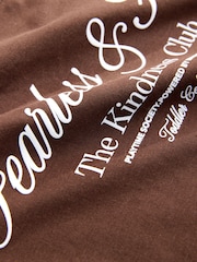 Chocolate Brown Slogan Long Sleeve Back Print T-Shirt (3mths-8yrs) - Image 3 of 4